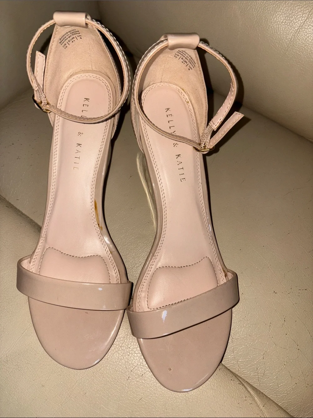 Kelly & Katie Addison Nude Wedge Sandals